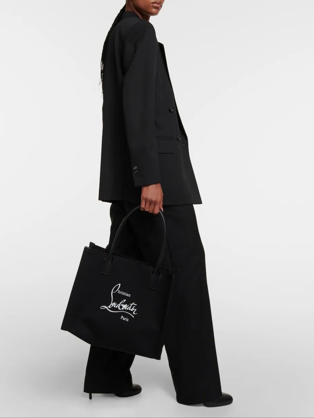 Christian Louboutin Black Nastroloubi Logo Tote Bag